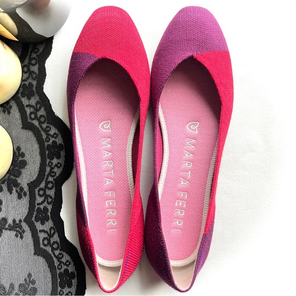 New ROTHY’S x Marta Ferri Cherry Violet Ltd Edition Merino Wool Square Toe 9 - Picture 2 of 12